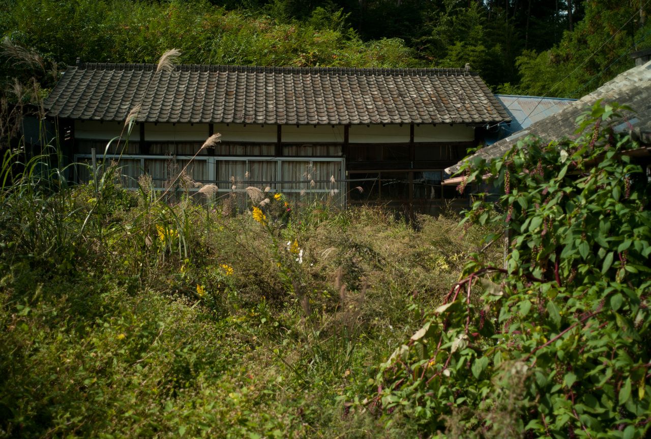 Casas en el distrito Tsushima de la ciudad de Namie, designado zona de difícil retorno. © Takaaki Yagisawa 2024